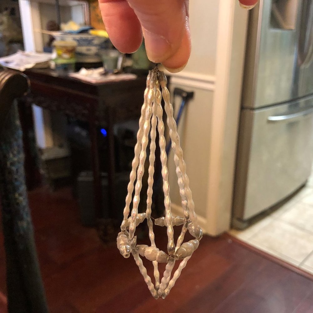 Antique Glass Beadwork Christmas Ornament